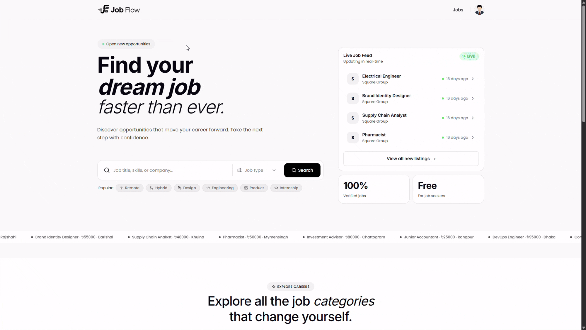 Job Flow preview